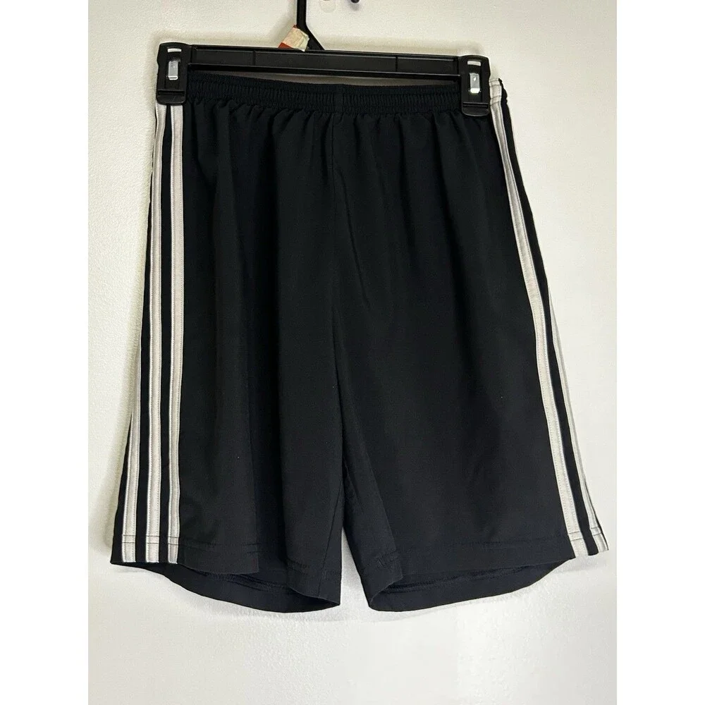 Adidas Boys So Ver Shorts Black and White Stripes Youth Size XL 14/16